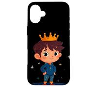 Entra nella regalità con questo nobile principe con la corona Custodia per iPhone 16 Plus