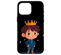 Entra nella regalità con questo nobile principe con la corona Custodia per iPhone 16 Pro Max