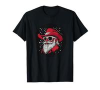 Entra nello Spirito Natalizio con Un Look da Babbo Natale da Cowboy Maglietta