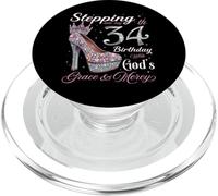 Entrando nel mio 34 ° compleanno con la grazia di Dio & Misericordia PopSockets PopGrip per MagSafe