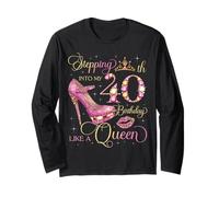 Entrando nel Mio 40 ° Compleanno Come la Regina 40 Donna di Anni Maglia a Manica
