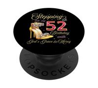 Entrando nel mio 52° compleanno con la grazia di Dio & Misericordia PopSockets PopGrip Adesivo