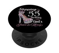 Entrando nel mio 55° compleanno con la grazia di Dio & Misericordia PopSockets PopGrip Adesivo