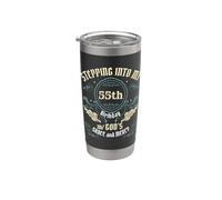 Entrando nel mio 55° compleanno Religioso Bday Party Theme Bicchiere termico in acciaio inox doppia parete