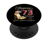 Entrando nel mio 73° compleanno con la grazia di Dio & Misericordia PopSockets PopGrip Adesivo
