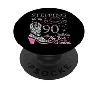Entrando nel mio 90 ° compleanno con i miei stivali a terra PopSockets PopGrip Adesivo
