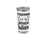 Entrando nel mio compleanno come un capo Donne sexy tacchi alti Bicchiere termico in acciaio inox doppia parete