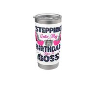 Entrando nel mio compleanno come un capo Donne sexy tacchi alti Bicchiere termico in acciaio inox doppia parete