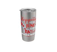 Entrando nel mio compleanno di giugno con la grazia e la misericordia di Dio Bicchiere termico in acciaio inox doppia parete