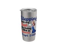 Entrando nel mio compleanno di settembre come una regina il 25 settembre Bicchiere termico in acciaio inox doppia parete