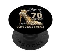 Entrando nel mio settantesimo compleanno con la grazia di Dio & Misericordia PopSockets PopGrip Adesivo
