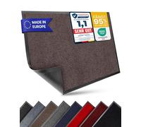 Entrando Zerbino 120 x 180 cm, per interni ed esterni, cattura lo sporco, antiscivolo e facile da pulire, tappeto d'ingresso per pavimenti in legno o pietra, lavabile per corridoio e ingresso (marrone