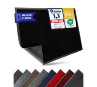 Entrando Zerbino 40 x 60 cm, per interni ed esterni, antiscivolo, con retro in gomma, lavabile, adatto per casa e porta di casa (nero)