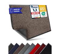 Entrando Zerbino 90 x 150 cm, extra large e piatto, zerbino per interni ed esterni, resistente alle intemperie, lavabile, colori resistenti, adatto al riscaldamento a pavimento, perfetto per