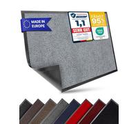 Entrando Zerbino per interni ed esterni, resistente alle intemperie, lavabile, antiscivolo, ideale per corridoio, porta di casa, terrazza, balcone, grigio, 60 x 90 cm