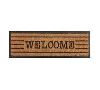 Esschert Design rb176 Stufe Zerbino Gomma/Cocco Welcome Zerbino, Fibra di Cocco, Gomma, Nero, Marrone, 75 x 25 x 2.4 cm