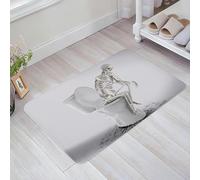 Entrata Zerbino 40X60Cm, Funny Halloween Toilet Skeleton Man Abstract Modern Art Tappetini Divertenti Tappeto Da Esterno Per Ingresso Interno Bagno
