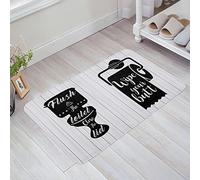 Entrata Zerbino 40X60Cm, Wood Grain Rustic Bathroom Toilet Wash Hand Black Bottle Tappetino Porta Morbido Tappeto Da Bagno Per Cortile Cucina Bagno