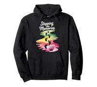 Entreping Into Memories Footprints Beach Design Felpa con Cappuccio