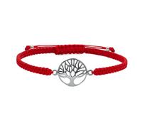 ENTREPLATA Bracciale in macramè, filo rosso brillante con amuleto in argento Sterling 925, protezione portafortuna, equilibrio ed energia positiva, albero della vita