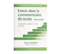 ENTRER DANS LE COMMENTAIRE DE TEXTE EN SECONDE
