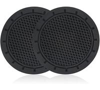 ENTYZE 2 Pezzi sottobicchieri Auto per V-W T-ROC 2018-2023, Morbido Resistente Antiscivolo Anti-Polvere Sottobicchieri Auto Interni Accessori