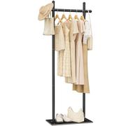 ENUMAIL Appendiabiti da Terra in Metallo, Attaccapanni con Lastra di Roccia, Stand Armadio Appendiabiti di Grande Capacità, Adatto per Camere da Letto,soggiorni,corridoi, 175cm, Nero, Il piccolo