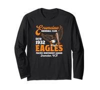 Enumclaw Eagles Baseball Retro Minor League Squadra di Baseball Maglia a Manica
