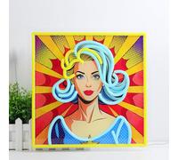 ENUOLI Cool Girl - Targa al neon con stampa UV, regalo creativo, luci al neon a LED con bella ragazza, dimmerabile, alimentata tramite USB, decorazione da parete (32 x 32 cm)