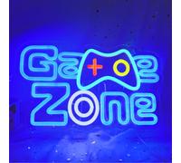 ENUOLI Game Zone Insegne al neon, 10 livelli dimmerabili LED Game Zone Sign Accattivante USB Alimentato Colorata Luce al neon da gioco per la stanza dei ragazzi/uomini Decorazione da parete Grotta