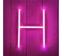 Enuoli - Luci neon a LED con lettere rosa, targa al neon, a batteria, USB, lettere illuminate, decorazione per la cameretta dei bambini, per matrimonio, Natale, San Valentino, H