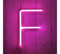 Enuoli - Luci neon a LED con lettere rosa, targa al neon, a batteria, USB, lettere illuminate, decorazione per la cameretta dei bambini, per matrimonio, Natale, San Valentino, F