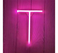 Enuoli - Luci neon a LED con lettere rosa, targa al neon, a batteria, USB, lettere illuminate, decorazione per la cameretta dei bambini, per matrimonio, Natale, San Valentino, T