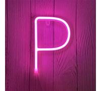 Enuoli - Luci neon a LED con lettere rosa, targa al neon, a batteria, USB, lettere illuminate, decorazione per la cameretta dei bambini, per matrimonio, Natale, San Valentino, P
