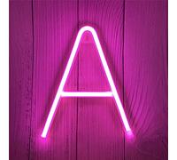 Enuoli - Luci neon a LED con lettere rosa, targa al neon, a batteria, USB, lettere illuminate, decorazione per la cameretta dei bambini, per matrimonio, Natale, San Valentino, A