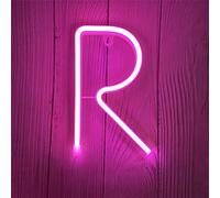 Enuoli - Luci neon a LED con lettere rosa, targa al neon, a batteria, USB, lettere illuminate, decorazione per la cameretta dei bambini, per matrimonio, Natale, San Valentino, R