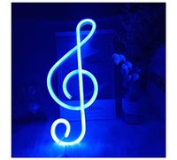 ENUOLI MUSIC NOTA NOTA Neon firma le luci al neon blu per la decorazione della parete Led luci notturne batteria o usb luci al neon a comando usb illuminazione segni decor per camera da letto soggior