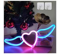 ENUOLI Rosa Blu Cuore Insegne al Neon Cuore Luce al Neon LED Luci al Neon Batteria o USB Alimentato Luci Decorazione da Parete Lampada Decorazione Casa Decorazione Camera da Letto Luci per Festa di N