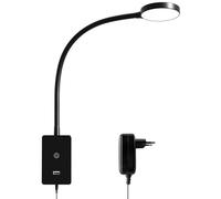 ENUOTEK Lampada da Lettura a LED con Dimmer Ttouch, Applique da Lettura, Lampada da Lettura per il Letto con Porta USB da 2A e 4 Livelli di Luminosità (100% - 70% - 35% - 15%), 4000K