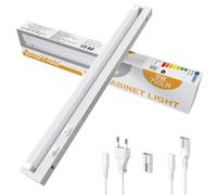 ENUOTEK Lampada Luce LED Sottopensile Cucina 230V Rotante, 54.5CM Barra LED Sottopensile Dimmerabile, 3 Colori di Luce Regolabili 3000K 4000K 6500K, 8W 750Lm, Per la Cucina e il Bagno