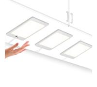 ENUOTEK Lampade Pannello per Interne a Sottopensili Armadi da Cucina a LED con Interruttore Sensore di Mano e Funzione di Dimmerazione Continua Luce Naturale 4000K Lot di 3 5W Lampade