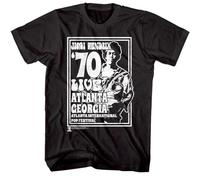 ENURLS Jimi Hendrix Live Atlanta Festival 70 Men's T Shirt BlackX-LargeBlackXL
