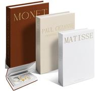 ENUTROF Libri Decorativi Arredamento Libri Finti Falsi Libro Contenitore | 3Pcs Porta Oggetti con Chiusura Magnetica per Decorazione Domestica Libreria Tavolini da Caffè Scaffale (Marrone)