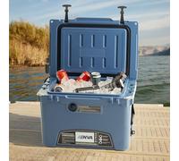 ENVA Robusto Box frigo passivo da 33,1 l, Tempo di Fusione del Ghiaccio Fino a 120 Ore, Box Isolato a Prova di perdite per Bevande e cibi freschi Ideale per Pesca, Caccia, Campeggio, Barbecue ECC.