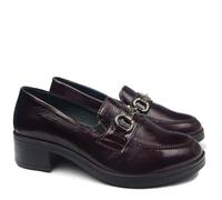 ENVAL MOCASSINO CON TACCHETTO BORDEAUX LUCIDO MODELLO JOEL