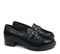 ENVAL MOCASSINO CON TACCHETTO NERO LUCIDO MODELLO JOEL