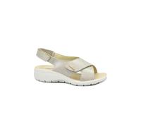 ENVAL SOFT 1280922 Champagne Beige Sandali Donna Incrocio Strappi Zeppa Pelle 38