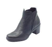 ENVAL SOFT 4751700 Nappa Soft Nero Tronchetti per Donna in Pelle con Lampo Tacco Medio (Taglia 36)