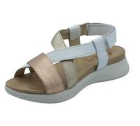 ENVAL SOFT 5788511 Nappa Bianco Sandali Confort per Donna in Pelle con Chiusura a Strappo (Taglia 40)
