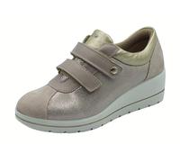 ENVAL SOFT 7759522 Platino Sneakers Confort per Donna in Pelle Nabuk e Tessuto Zeppa Alta (Taglia 40)